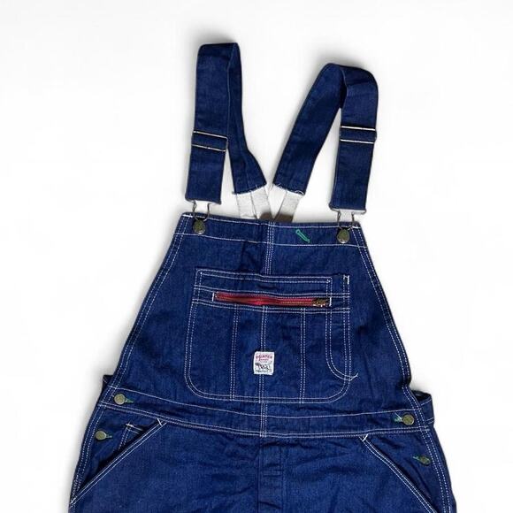 Pointer Brand Vintage 80s USA Denim Workwear Low Back Overalls Jeans 40 - Picture 2 of 7